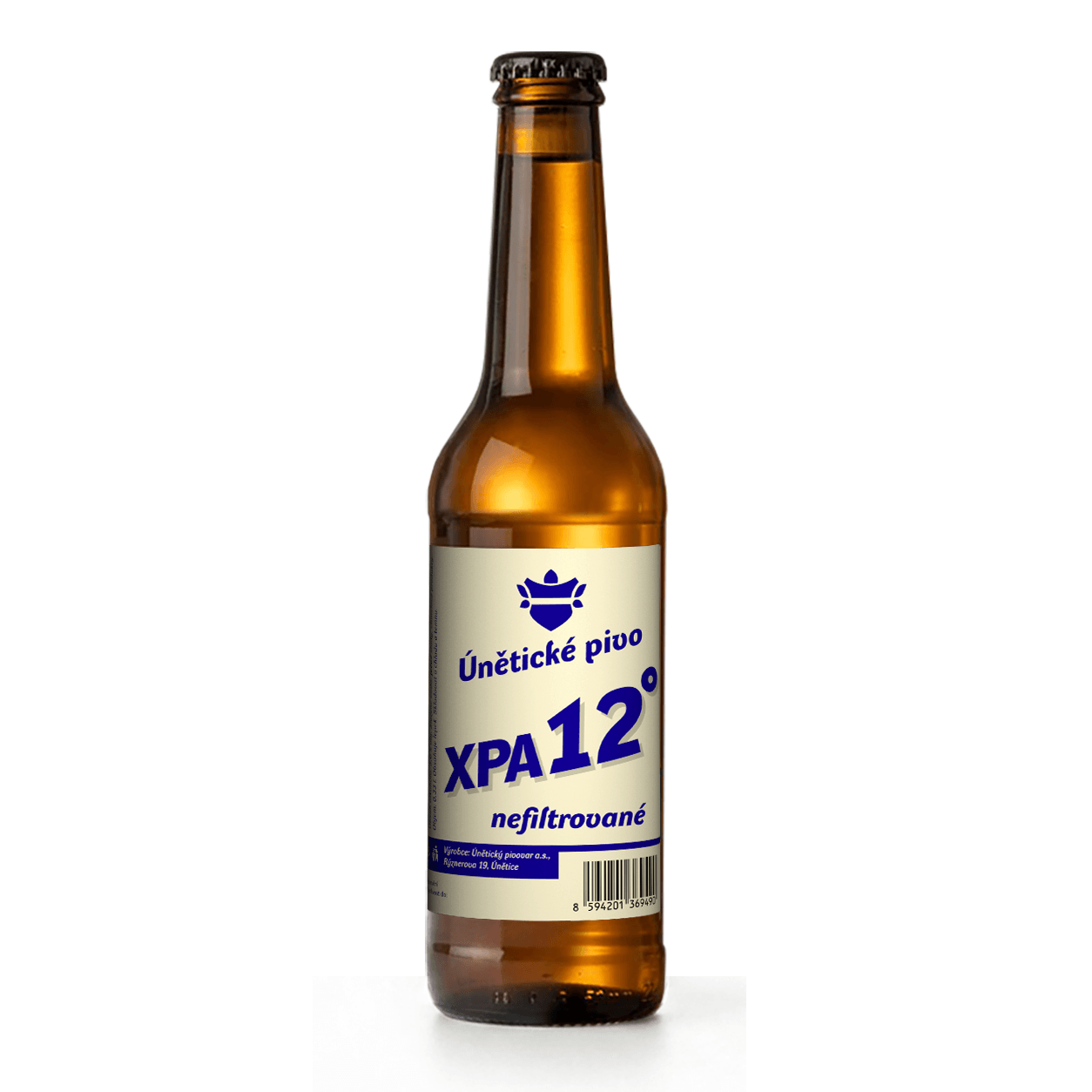 Únětické pivo XPA12° plné pivo nefiltrované