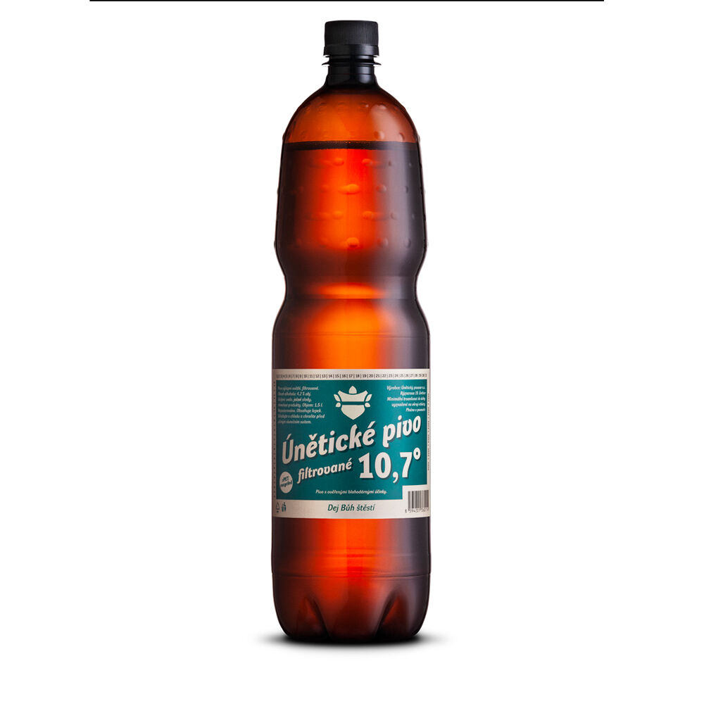 Únětické pivo 10,7° výčepní světlé filtrované 