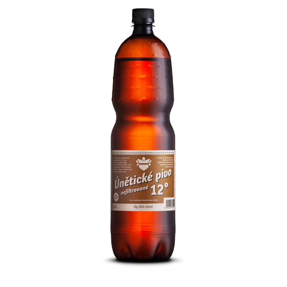Únětické pivo 12° výčepní světlé nefiltrované
