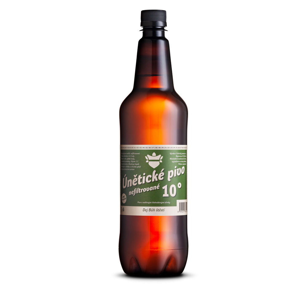 Únětické pivo 10° výčepní světlé nefiltrované