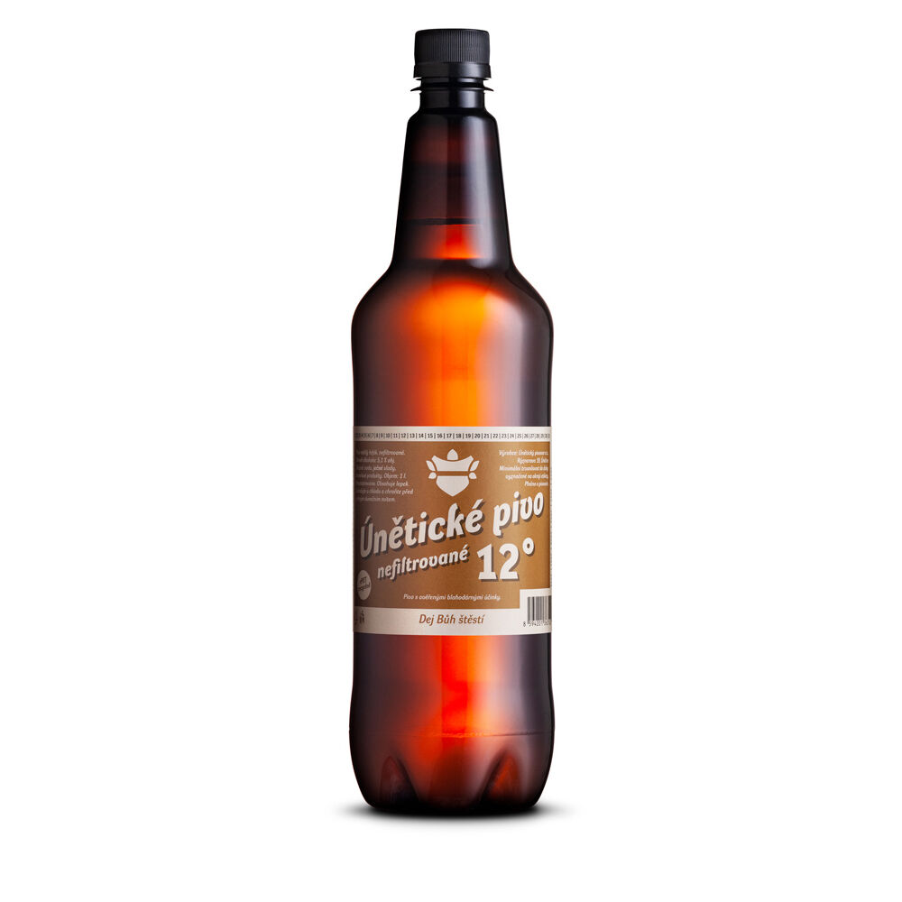 Únětické pivo 12° výčepní světlé nefiltrované 