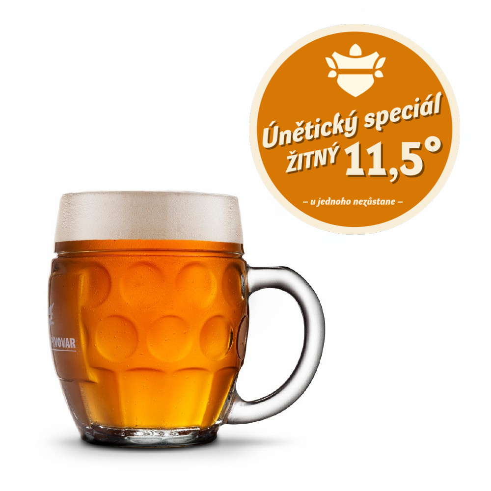 Únětické pivo Žitná 11,5°speciál nefiltrované